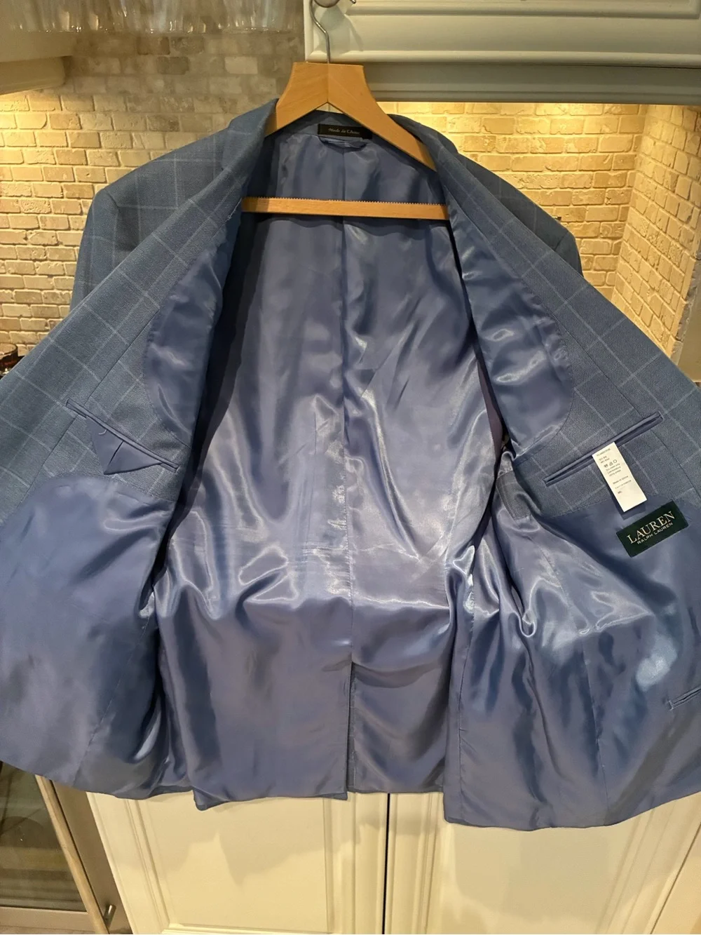 Lauren Ralph Lauren Light Blue Windowpane Sport Coat